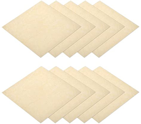 sourcing map Pelar y Pegar Piso Pared Azulejos Pegatina, 10uds 12x12 Impermeable Autoadhesivo Mármol Patrón Mate Escarchado Suelo Pegatinas Bricolaje para Cocina Dormitorios, Amarillo