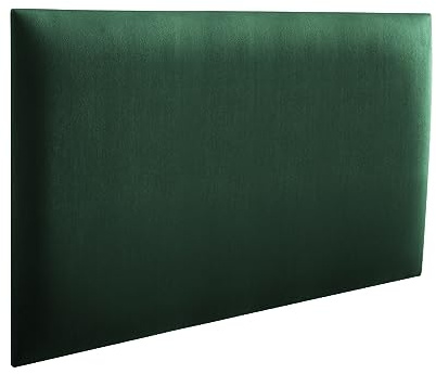 RAVIO Stoppade väggpaneler | 3D-paneler med skum | Väggkudde som sänggavel | Väggdekoration för sovrum, barnrum, kontor, hall | Flaskgrön, 60 x 40 cm