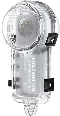 Insta360 X3 Invisible 50M (50.0 m) Tauchkoffer/Gehäuse | IPX8 wasserdichtes Gehäuse mit Kuppelstruktur und Halterungsadapter für Tauchen, 360-Grad-Aufnahme und Unterwasserfotografie