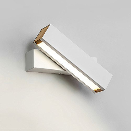 Lampes murales modernes , Applique Murale LED Réglable Chambre Lampe De Table De Chevet Applique Métal Avec Applique Murale En Bois Angle Réglable 270 ° Sécurité Certification CE Lampe De Lecture De C
