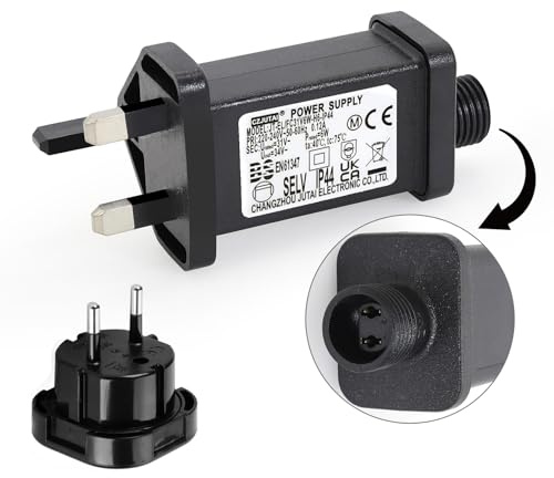 CubePlug LED Trafo CZJUTAI IP44 Netzteil für Weihnachtsbeleuchtung mit EU-Stecker - Konstant an - DC31V 12W