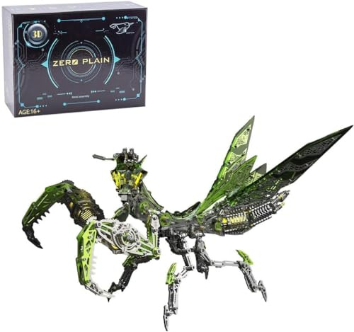 3D Gottesanbeterin Metal Insekten Tier Modell Dekorationen Geschenk für Erwachsene und Jugendliche
