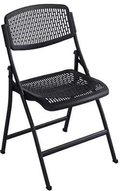 MMOU Bürostuhl Ergonomisch Besucherstuhl Faltstuhl Klappbar Geeignet für Partys, Hochzeiten, Picknicks, Campingstühle, Drinnen und Draußen (Color : Black)