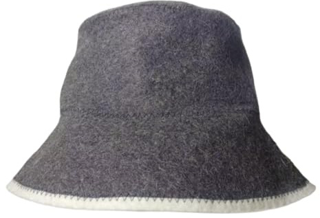 ＡＷＨＡＯ Saunahut aus Wolle, Saunazubehör, Geschenk, Haar, thermostabil, Durchmesser 29 cm, russischer Badehut, Kappe für Sauna, für Dusche, Sauna, Haus, GRAU