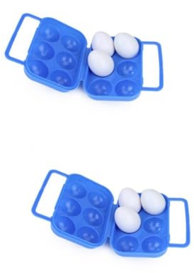 Angoily 2pièces Boîte à Plastique Portable Pour Conteneur De Rangement Pratique Et Durabilité Pour Camping Et Pique- Bleu