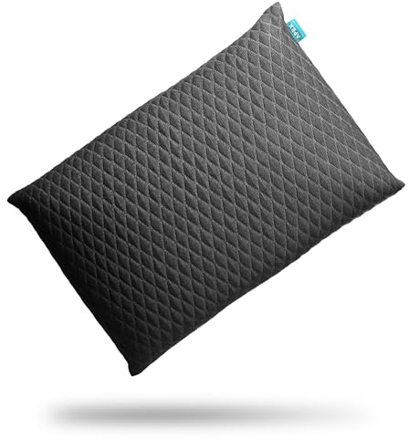 APEX Carbon Kissen mit Aktivkohle | 40 x 60 cm Memory Foam Nackenstützkissen | Atmungsaktiv & Kühlend gegen Schwitzen | für Rücken- und Seitenschläfer | Oeko-Tex Zertifiziert & Made in Europe