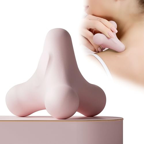 Bola de Massaje Pelota Masage Espalda Punto de Presión,Masajeador Para Aliviar El Dolor Muscular, Bola de Masaje Para Hombros, Cuello, Cintura y Fascia Plantar Rosa