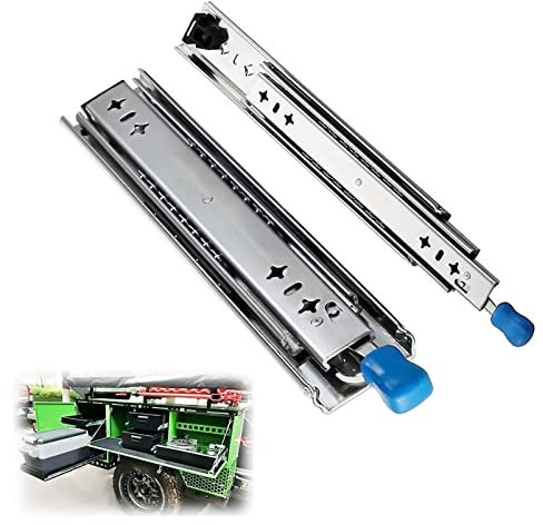 DLAZUM Guide per cassetti per carichi Pesanti 1.000 mm con Serratura Guide per cassetti con Cuscinetti a Sfera ad Estensione Totale Guide per cassetti con rotelle Supporto per Guide industriali 240