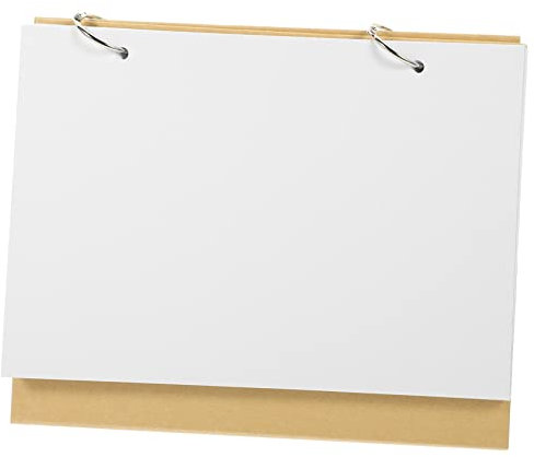 Parliky Diy Blanko Tischkalender Weißkarton Mit Kraftpapier-cover Handgezeichnetes Design Monatsplaner Für Büro Und Zuhause Stabiler Spirale Kreativer Desktop-kalender Zum Selbstgestalten