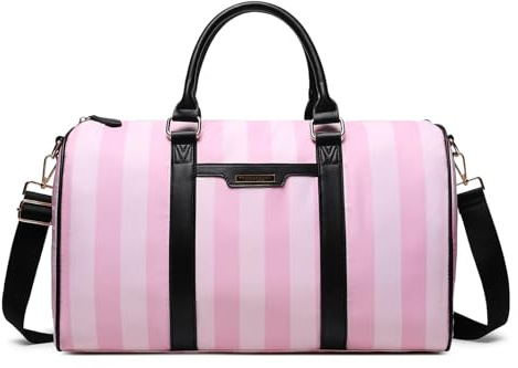 Ds UUby Victorias Secret Frauen Tasche, Leinwand Tasche, große Kapazität Reißverschluss Tasche, Berufsschule Reisetasche (rosa)