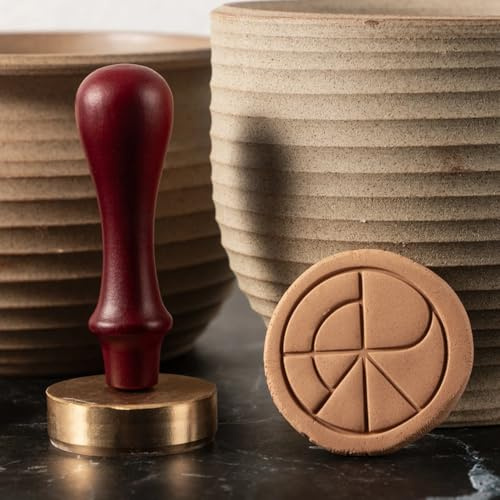 Personalisierter Töpferstempel, individueller Tonstempel mit Ihrem Logo, Buchstaben, Keramikstempel, 12 mm dicke Messingform für Ton