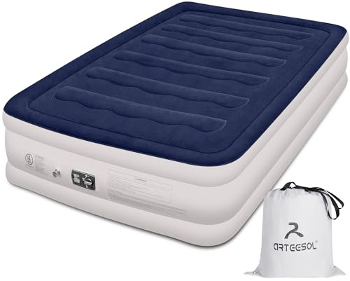 Blackace arteesol Colchón Hinchable Matrimonio Automática con Bomba Incorporada Colchon Inflables Individual para Huéspedes/Camping/Viajar