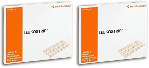 LEUKOSTRIP◊ Wundnahtstreifen (6,4 x 76mm) 10x3 Streifen (Packung mit 2)