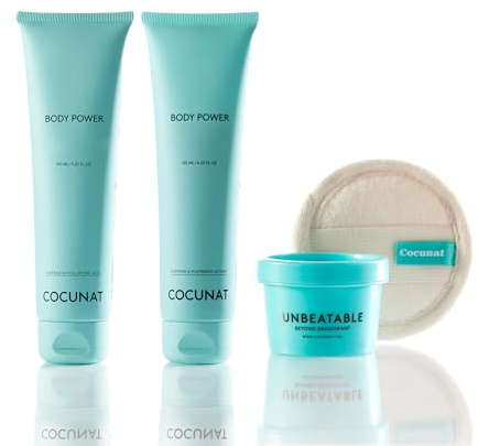COCUNAT Body Power + Deo-Creme Strafft und Reduziert Cellulite | Strafft und reduziert Cellulite. Feste, frische Haut. Natürliche Inhaltsstoffe, vegan.
