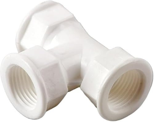 Water Tube Jointer,1/2 PVC Female Straight Connector Elbow Tee Connector Garden Irrigation Water Pipe Connectors 1PC(Tee)