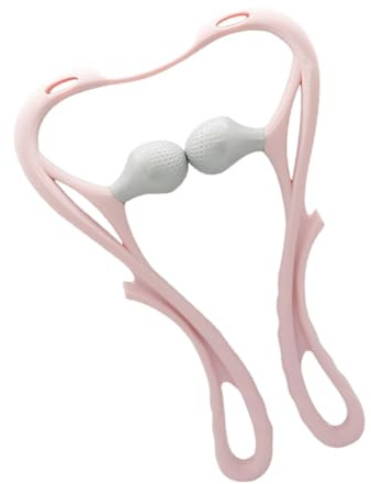 Manuelles Massagegerät für Halswirbelsäule, U-förmig, Rosa | Pvc und Tpr, Flexible Griffe, Tiefengewebe Massage, Tragbar für Unterwegs, Gezielte Anwendung