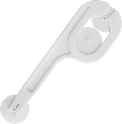 Fondant Cutter & Embosser, 3 Interchangeable Wheels, White, Food Grade Plastic, White