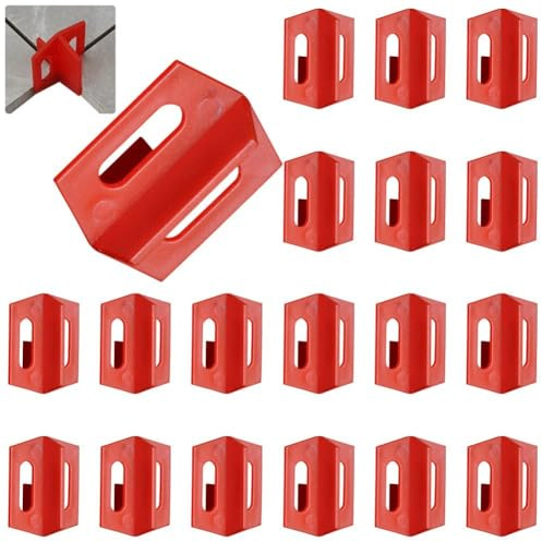 Stakee Système De Nivellement De Carrelage Rouge, 100 Cales Réutilisables, Outil D'installation De Carrelage Réutilisable pour Carrelage en Croix en T