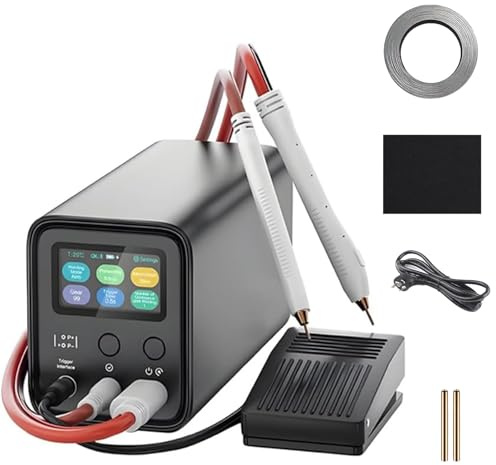 Capacitor Spot Welder, Battery Spot Welder with 99 Welding Level, 3-In-1 Auto/Manual/Foot Pedal Modesdent Puller Welder, Supports Welding Pure Nickel Sheets,for Battery Pack Building