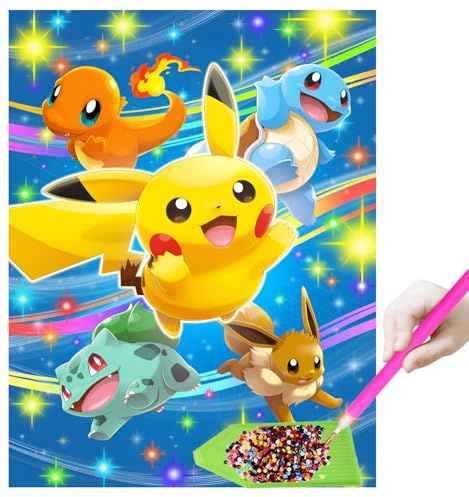 Diamond Painting Anime für Kinder Erwachsene 30x40cm, 5D Diamant painting bilder set, Diamond Painting Bastelset mit Cartoon-Bildern, Spielzeug Bausätze für Diamantmalerei, DIY Haus Deko Bastelset