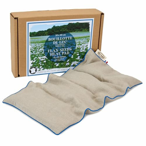 Bouillotte de lin® Hauts de France - Mille Oreillers - Fabriqué en France - Se réchauffe au micro-ondes
