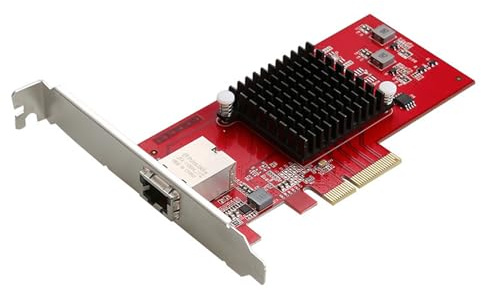 Laikoutd Tarjeta Ethernet PCIExpress3.0 para Escritorio 10G 5Gbps 2.5Gbps Múltiples Adaptadores De Red Gigabit Rendimientos Estables Tarjeta Ethernet PCIE Alto Ancho Banda