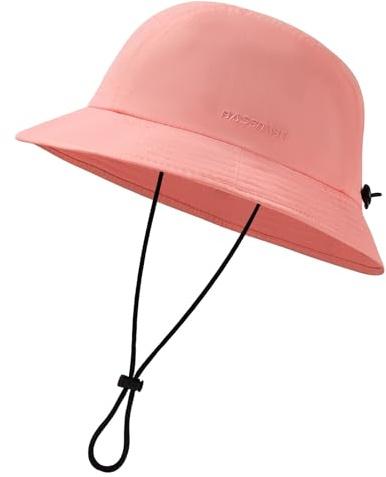 Bassdash UPF50+ Fiskarhatt med brett brätte för män och kvinnor, lätt, vattenavvisande, vikbar, utomhus, sommarsolhatt FH13, Persikorosa, one size