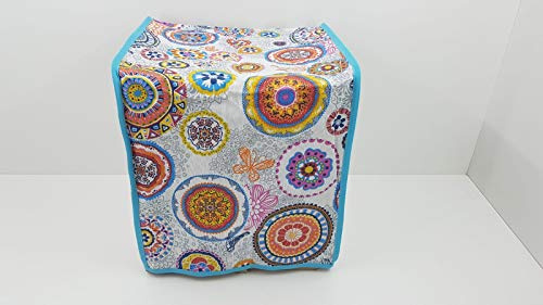 Fodera in tessuto antimacchia resinato e impermeabile compatibile con THERMOMIX TM6 / TM5/ TM31. Protegge la tua macchina da grasso, polvere e schizzi. Dimensioni: 31 x 27 x 33 cm. Mod. Mandala Colori