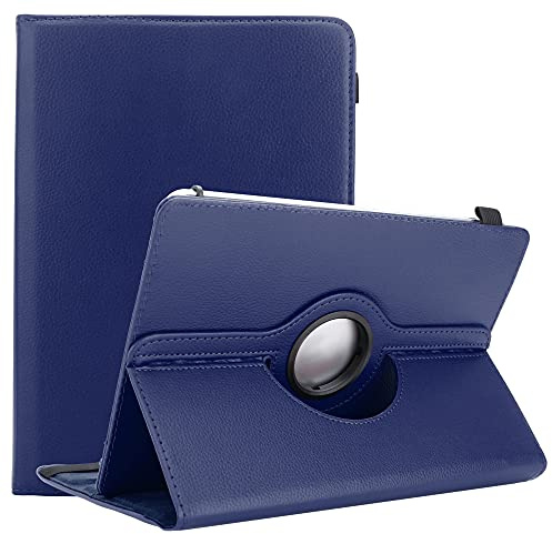 Cadorabo Funda para Tableta Compatible con Xiaomi Mi Pad 4 (8.0) en Azul Oscuro - Funda Protectora de Cuero sintético con función de Soporte - Estuche de 360 ​​Grados con Banda elástica