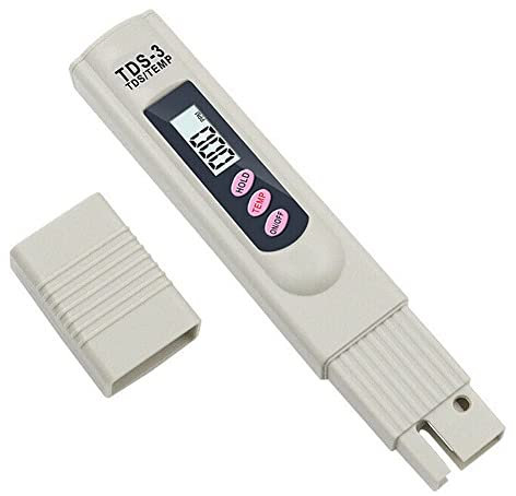 Treki TDS Testeur Mètre de Qualité de l'eau LCD Potable Testeur Numérique Température PPM Testeur de Pureté de l'eau 0-9990 PPM pour Mesurer l'eau Hydroponique Aquarium Piscine Spa (Ne Teste PH)