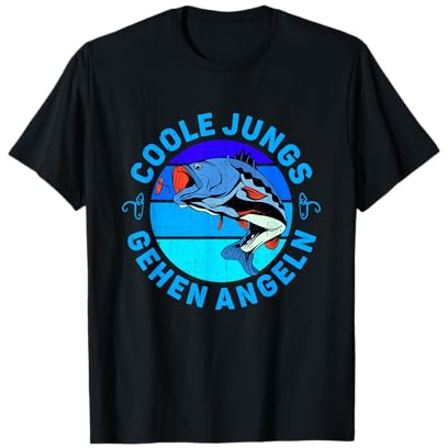 Angler Kinder Spruch lustig coole Jungs gehen angeln angel T-Shirt