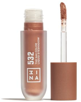 3INA MAKEUP - The 24H Color Liquid Eyeshadow 532 - Marrón dorado - Sombra de Ojos Líquida Marrón dorado de Larga Duración 24H con Fórmula Waterproof - Textura Ligera - Vegan - Cruelty Free