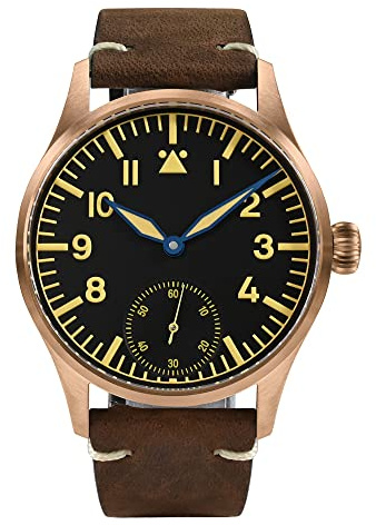 San Martin 41 mm SN0117Q Cusn8 Bronze Pilot Herrenuhr Saphirglas NH35 Automatische Möwe St3621 Mechanische Armbanduhr, Version 1, Mechanisch