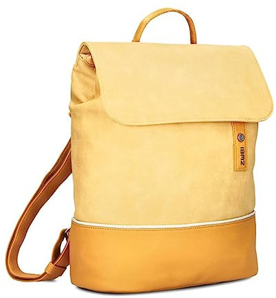 Zwei Damen City-Rucksack Jana JR13 Damenrucksack 7 Liter, sportlich-eleganter Look bicolor, DIN-A4 Größe, weiches Kunstleder, Rückenpolsterung, Hauptfach mit Reißverschluss (sunny)