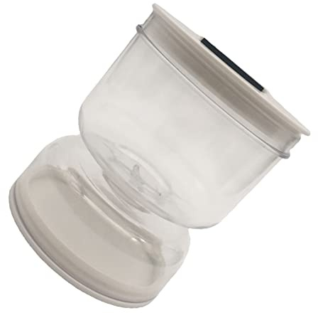 Fdit Separador de Jugo de Tarro de Pepinillos, Recipiente de Ahorro de Alimentos para Aceitunas Al Revés con Tapa Hermética, Acrílico Transparente, Multiusos para Enzimas Caseras y
