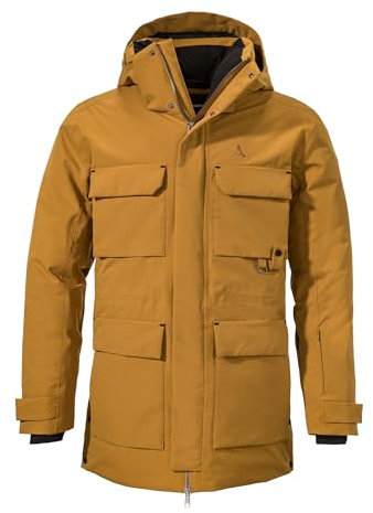 Schöffel M Down Parka Ridgeland Braun - Daunen Wasserdichter moderner Herren Daunenparka, Größe 54 - Farbe Golden Brown