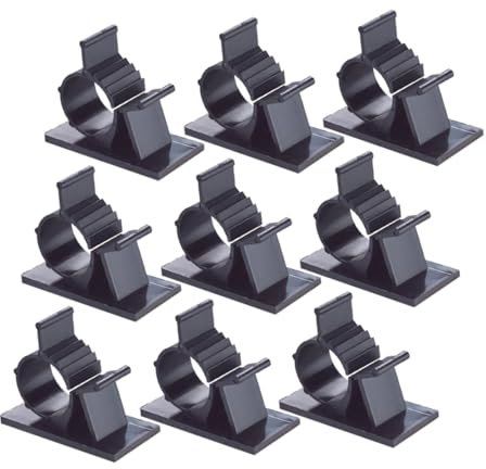 HEMOTON 100St Befestigungs verschluss klemme Kabelclip Kabelhalter Draht-Clip kabelschellen Kabelfixierung im Haushalt Kabelklemmen selbstklebend Drahtklemme Sitz befestigen Plastik