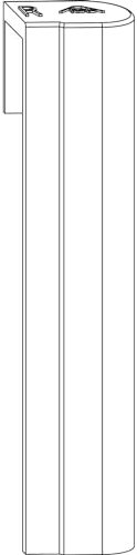 ROTO NX Abdeckkappe Falzeckband T Holz R06.2M tiefschwarz matt links