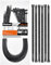 Oksdown Bridas para cables de 450 mm x 4,8 mm, color negro, gruesas, resistentes, grandes y fuertes, de plástico de nailon autobloqueante, 45 cm, paquete de 50 unidades