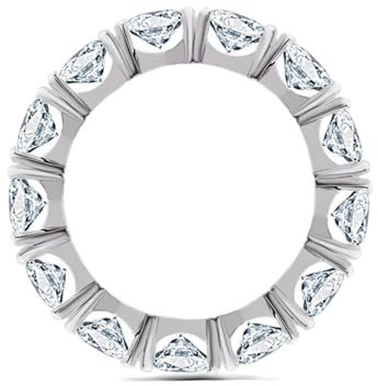 Skcess 18 Karat Weißgold Damenring Weiß Moissanit Runden, Promise Ring Runden Ringe Frauen Größe 62 (19.7)