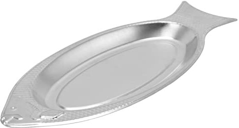 Riuulity Piatti Piatto Di Pesce, Piatto Da Portata A Forma Di Pesce In Acciaio Inossidabile Piatti Piatto Di Pesce Estremamente Spessi Pentole per Feste Di Compleanno Matrimoni (Piccolo)