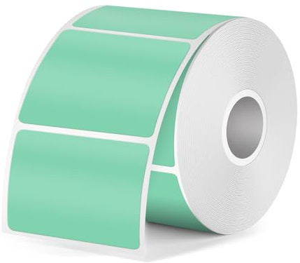 FINDAT Grün Thermoetiketten 40 x 30 mm für M110/M220/T50M 300 Stück | Für DIY, Name, Adresse, Büro, Schule. Vinyl, Wasserdicht, beschreibbar, Aufkleber, selbstklebend