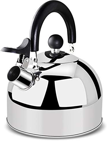 HAODUOO Teekessel Herd Pfeifen Edelstahl Automatische Pfeife Gaskessel Herd Herd Allgemein 2,3 l Kaffee Tee Wasserkanne