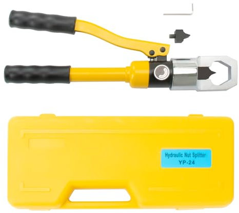 Outil de casse-écrou hydraulique, force maximale de 10 t, adapté pour casser et retirer les écrous robustes endommagés, rouillés et cassés (gamme : M8-M24) indépendamment de la puissance manuelle