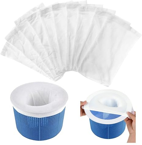 10 Stück Pool Skimmer Socken,Skimmersocken,für Filter Skimmer,Filtersocken Skimmer,Filtersocken Socks,Filterstrumpf Poolsocken,Feinfilterung Halterung,Perfekte Filterschoner,Sieb Oberflächenskimmer