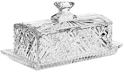 Mantequillera Caja de mantequilla de vidrio con tapa, recipiente for platos de mantequilla, recipiente transparente for mantequilla, recipiente for alimentos for el hogar, Hotel, restaurante Accesorio