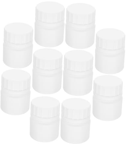 Cabilock 12 Stück Hdpe Kleine Medikamentenfläschchen 30 Ml mit Schraubverschluss Leere Arzneibehälter für Tabletten Pulver und Proben Tragbare Aufbewahrung für Reisen und Haushalt