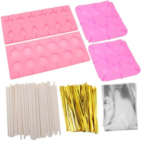Moule à Sucettes en Silicone de Noël 7 Pièces pour Chocolat