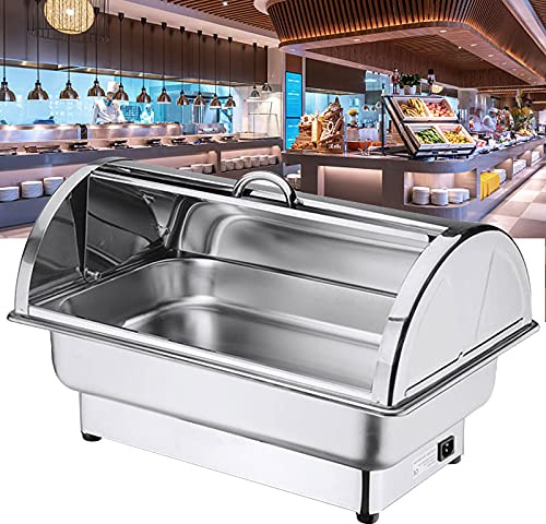 Scaldavivande elettrico, in acciaio inox, con coperchio, mantiene il cibo caldo per feste e buffet, capacità 9L/13L