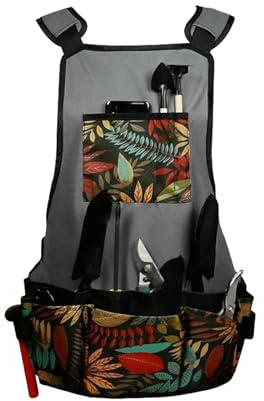Genérico Delantal de Jardín con Bolsillos - Delantal de Trabajo para Hombre con Bolsillos - Ajustable Ligero para Trabajo Cocina Jardín Pintura Barbacoa